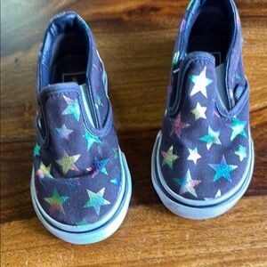 Vans metallic star slip ons